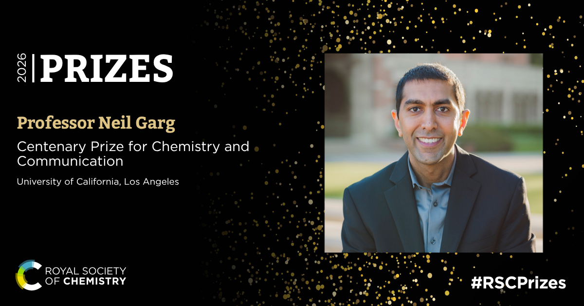 Prof. Neil Garg - Royal Society of Chemistry’s 2026 Centenary Prize