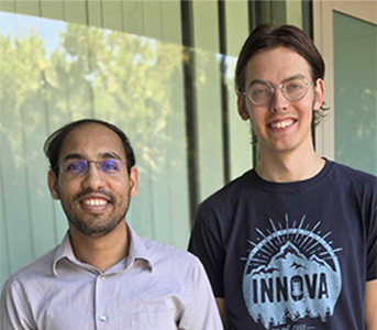 Prof. Soumitra Athavale and graduate student Justin Manoff